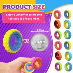 Rotating Fidget Ring | Sensory Stress Relief Toy for Adults and Kids close-up view