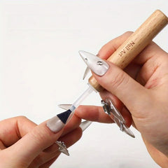 Professional Nail Art Brush Set with Detachable Wooden Grip-Multi-Functional Nail Pol alternate view