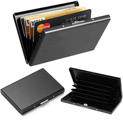 RFID Blocking Credit Card Holder | Slim Metal Wallet for 6 Cards