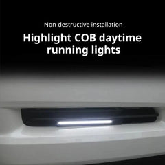 2pcs 17cm Waterproof COB LED Daytime Running Light Strips close-up view