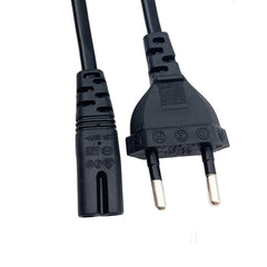 Black EU Power Plug Cable 1.5m 2-Pin IEC320 C7 Power Cord | Replacement Charger Cable alternate view