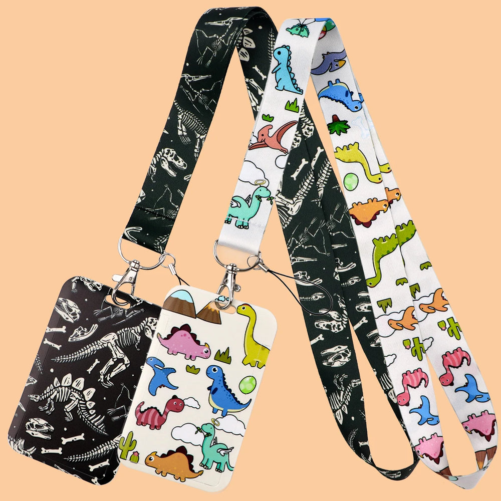 Cartoon Dinosaur Lanyards for Keys Phone Straps ID Card USB Badge Holder Keychain Key Holder Neck St