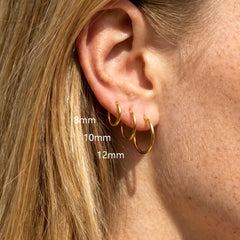 2/8PCS 18G 316L Stainless Steel Nose Ring Hoop Earrings for Women Men Septum Helix Tra close-up view