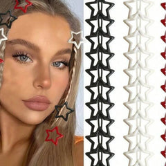 10/30/50pcs Colorful Star BB Hair Clips Girls Y2K Cute Star Barrettes Women Simple Metal detail view