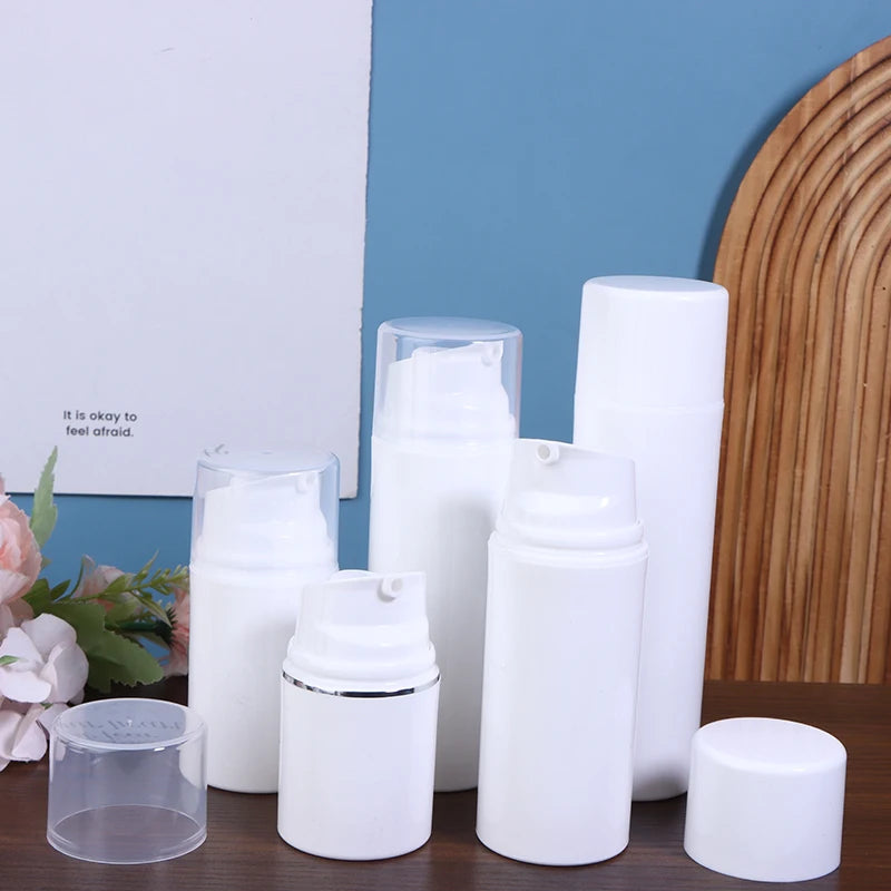 30-150ml Vacuum Pump Bottles Empty Refillable Makeup Cosmetics For Cream Gel Moisturizers Liquid Lot