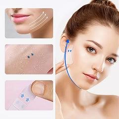 200pcs Invisible Lifting Face Stickers | V-Shape Face Lift Patches close-up view