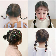 500/1000/2000pcs Girls Colourful Disposable Rubber Band Hair Ties Headband Children Pony detail view