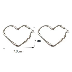 Trendy Hollow Heart Earring Cuff | Fashion Hoop Earrings for Women alternate view