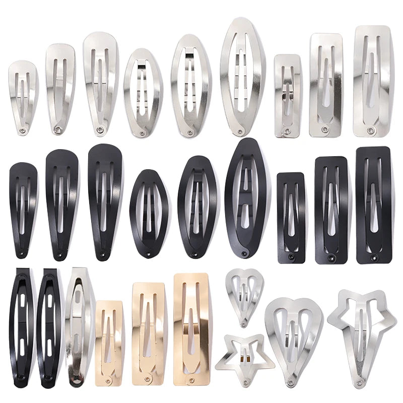 10/20/30PCS Women Basic Alloy Hairpin Silver Gold Waterdrop Shape Hair Clips Girls DIY Hairstyle Cli