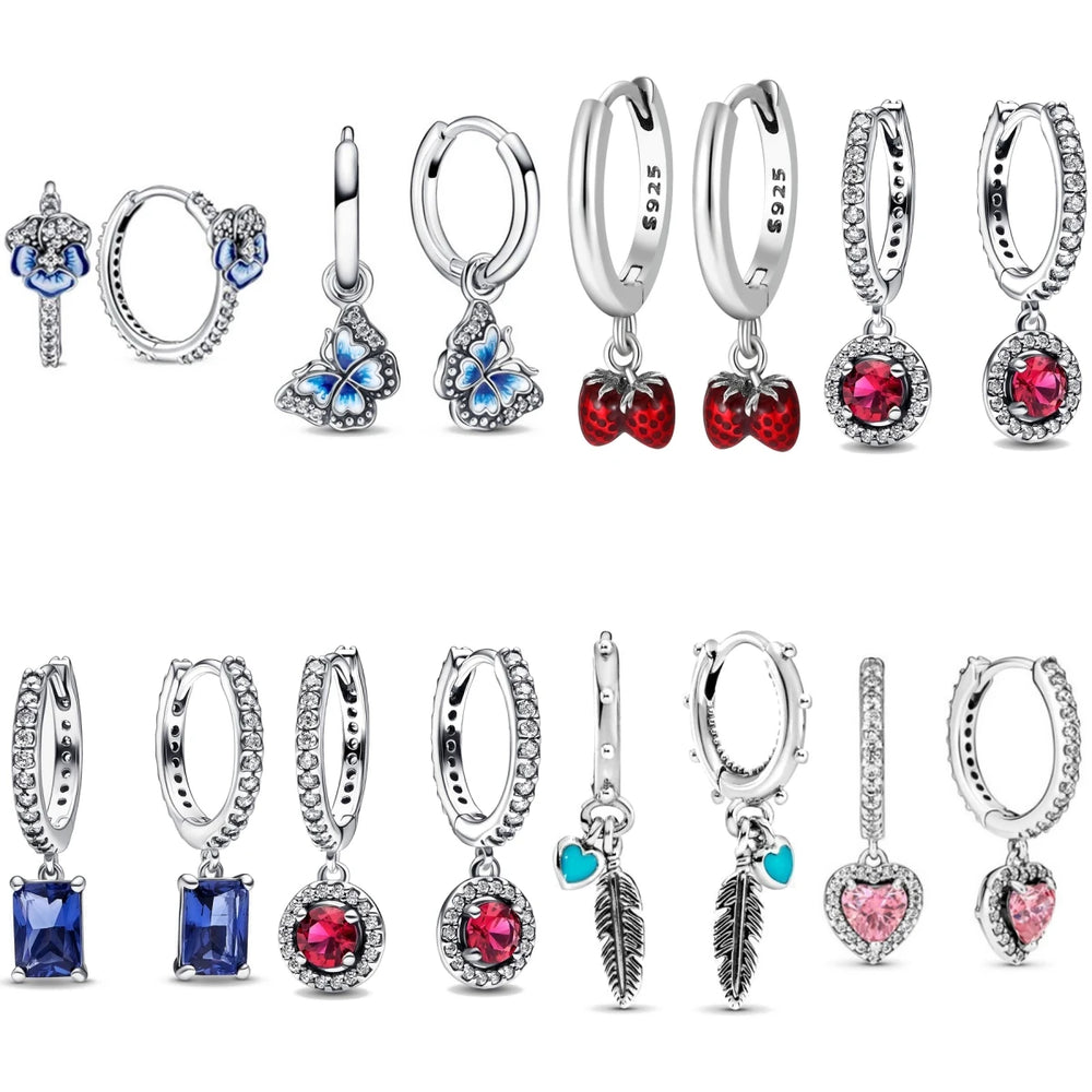 Hot Sell Feather Butterfly Strawberries Fit Original Charms Diy Fine Jewelry Gift For Women Accessor