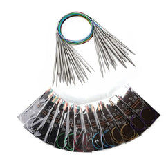 40/100cm Circular Knitting Needles Metal Needles Stainless Steel Crochet Hook DIY Cra alternate view