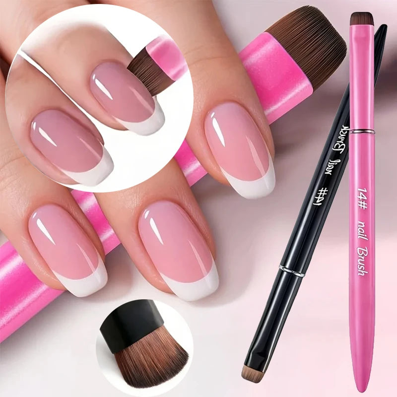 3 in 1 New French Nail Brush,with Multi-function Brush Head-Fine Nail Brush,Suitable for Gel and Acr