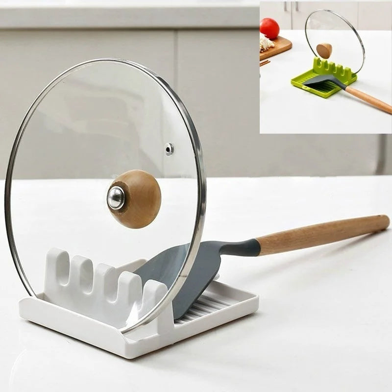 Spoon Holders Fork Spatula Rack Shelf Organizer Plastic Chopsticks Holder Non-slip Spoons Pad