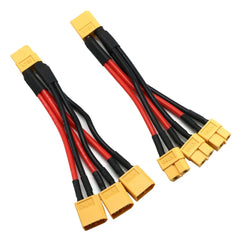 XT60 Parallel Battery Connector Male/Female Cable Dual Extension Y Splitter/ 3-Way 14AWG detail view