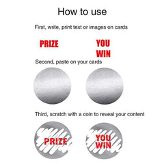 300 Pcs 1 Inch Heart Scratch Off Stickers | Lottery Ticket and DIY Game Labels detail view