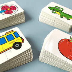Montessori Cards Educational Toys for Children Learning Educational Puzzles Develop Co close-up view