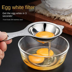 Stainless Steel Egg Yolk Separator | Kitchen Egg Divider Tool for Baking and Cooking
