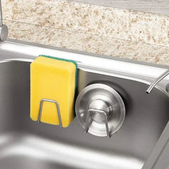 Kitchen Stainless Steel Sink Sponges Holder Drain Drying Rack Self Adhesive Storage H alternate view