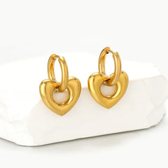 10pcs Stainless Steel Hoop Earrings Set | Fashion Huggie Earrings for Women and Men close-up view