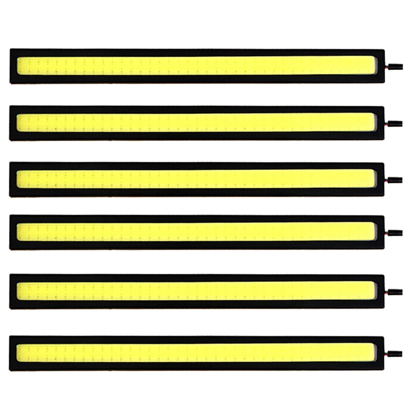 17cm Super Bright COB LED Fog Light Bulb | 12V 6500K Daytime Running Light Strip for Car