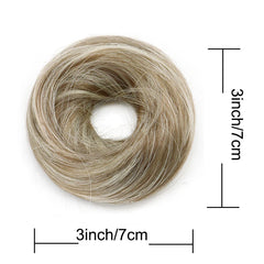 Elegant Synthetic Hair Bun for Women Soft Comfortable Chignon Style Elastic Rubber Ba alternate view