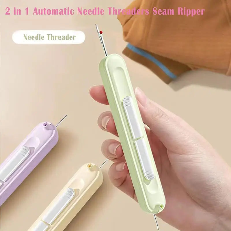 2 In 1 Upgraded Seam Ripper Needle Threader Seam Ripper Double End Design Colorful Sewing Needle Thr