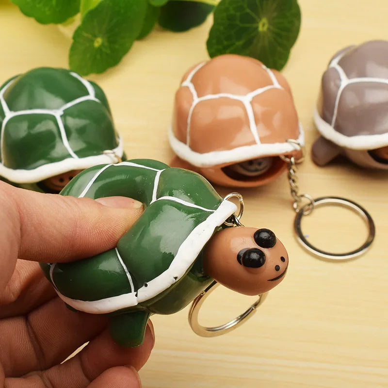 Tortoise Squeeze Toys ADHD Stress Relief Key Chain Fidget Toys Funny Stress Ball For Kids Adult Cart