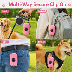 Dog Poop Bag Dispenser Hangingable Dog Poop Bag Holder Poo Bags Dispenser for Dogs Wal close-up view