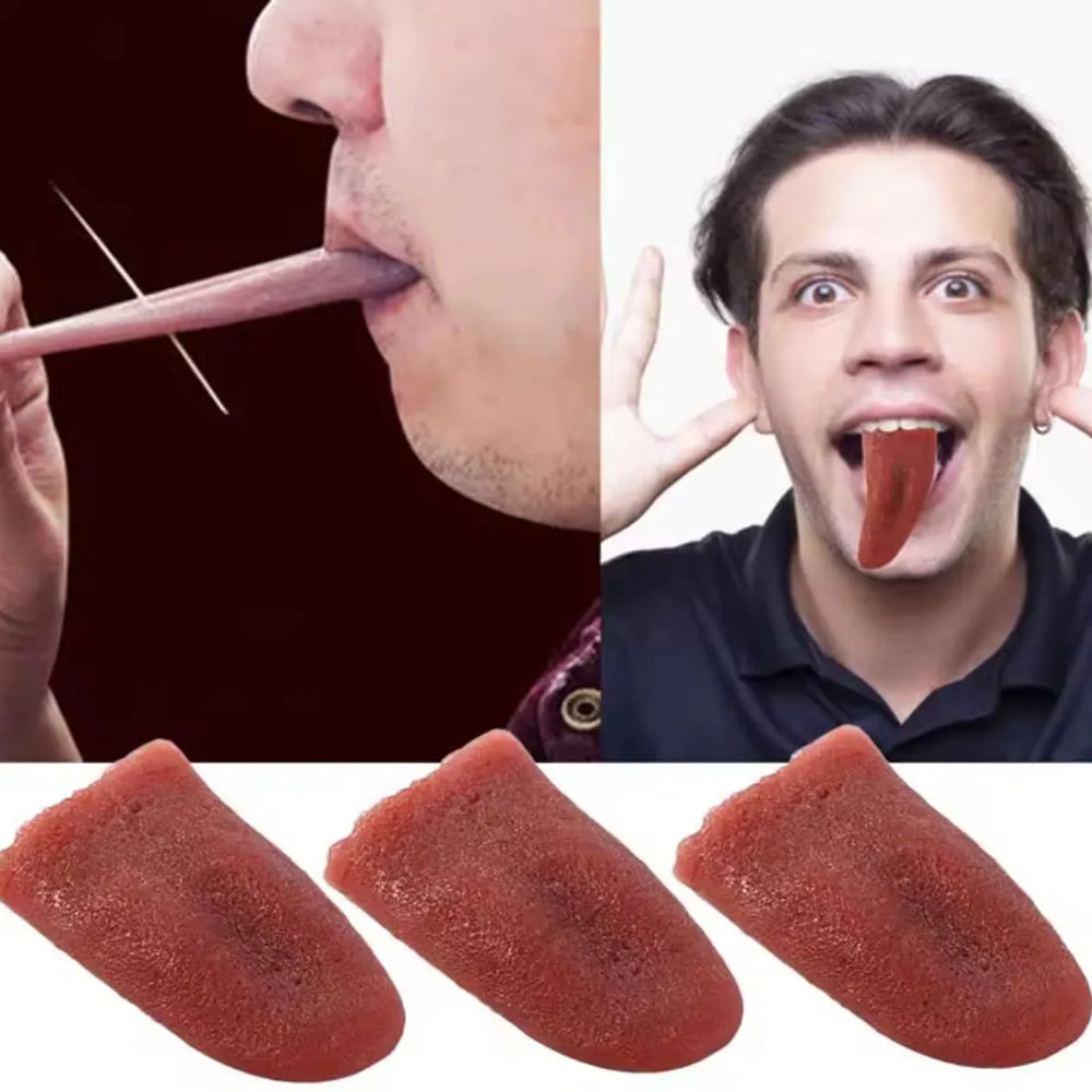 Hot Horror Funny Tricks Whole Person False Simulation Rubber Tongue Prank Maker Trick Kids Boy Toys