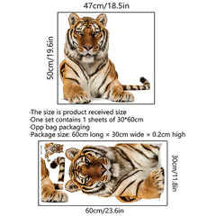 Vibrant Tiger Wall Sticker | Peel Off Living Room Bedroom Decor close-up view