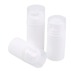 Airless Cosmetic Travel Size Vacuum Pump Bottles, Refillable Emulsion Dispenser for Co close-up view