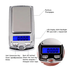 200g 0.01g Precision Pocket Scale | Car Key Shape Mini Digital Gram Scale with LCD detail view