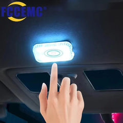 LED Touch Light Mini Wireless Car Interior Lighting Auto Roof Ceiling Reading Lamp for Door Foot Tru