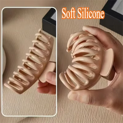 2025 New Silicone Material Hair Claw Clip Crab Barrette Girls Ponytail Hair Claws Bath Clip Fashion