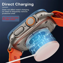 Tempered Glass For Apple Watch band ultra 49mm Screen Protector Anti-Scratch Glare HD Full Film Metal Bumper iWatch Ultra 49mm