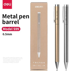 Metal Sign Pen 0.5mm Gel Ink Pens Golden Silver Color Metallic Writing Pen Office