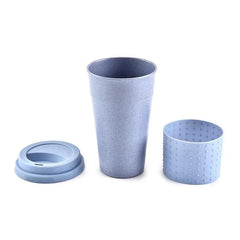 1PC Wheat Straw Mug Creative Drinkware Reusable Bamboo Fibre Ecoffee Cups Eco Friendly close-up view