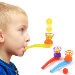 20PCS Suspended Blow Pipe Blow Ball Rod Game Children Balance Training Floating Blowi alternate view