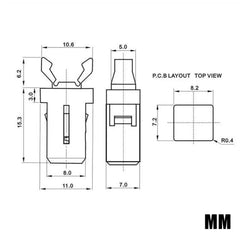 Trash Can Lock Self-Locking Switch Replacement Catch Bin Latch Repair Clip Plastic Spring Switch Press Type Door Cover