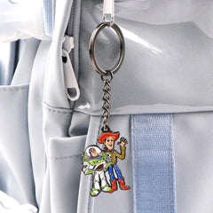 Vintage Motorcycle Keychain | Cartoon Metal Keyring for Backpack detail view