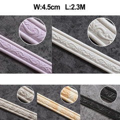 3D Decorative Foam Wall Trim | Self-Adhesive Skirting Border Strip detail view