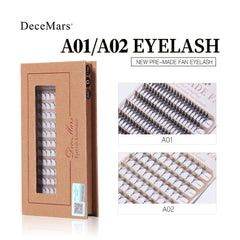 DeceMars A Series Premade Fan Eyelash Extensions | DIY Natural Look Lashes alternate view