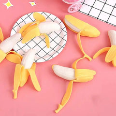 Peeled Banana Stress Ball | Cute Fruit Squishy Fidget Toy for Anxiety Relief alternate view