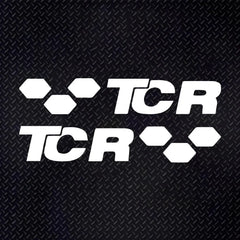 2pcs Universal TCR Vinyl Tuning Sticker For Car Side Decor Decal Honeycomb Auto Body Stickers
