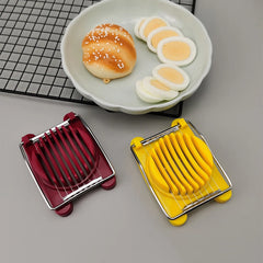 Egg Slicer Chopper | Stainless Steel Manual Food Processor for Eggs and Vegetables close-up view