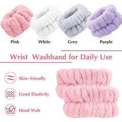 Wrist Washband Microfiber Wrist Wash Towel Band Wristband Scrunchies for Wash Face Abs close-up view