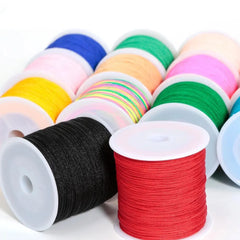 50Yds 0.8mm Crafts Nylon Cord For Jewelry Making Braided Nylon Satin String for Bracelets Necklace J