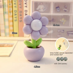 Mini LED Flower Night Light | Cute Table Lamp for Kids Bedroom detail view
