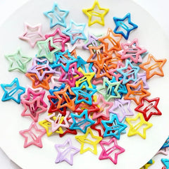 10pcs Colorful Star BB Hair Clips Girls Y2K Cute Star Barrettes Women Simple Metal Snap detail view