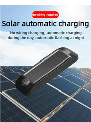 Car Mini LED Solar Power Warning Light Night Security Simulated Alarm Wireless Anti-T alternate view